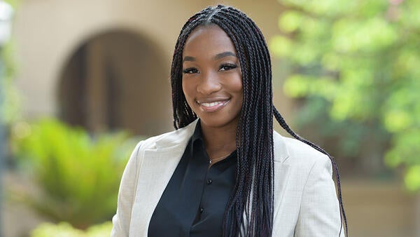 Grad student at Anderson Hall, UCR School of Business