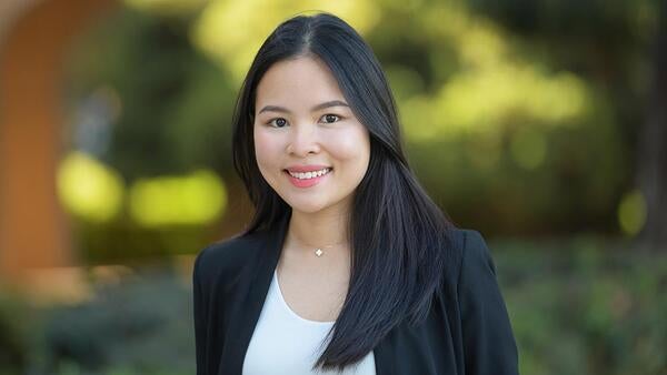 Grad student at Anderson Hall, UCR School of Business